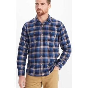 Men's Marmot Bayview Midweight Flannel, Blue Plaid, Small, NWT